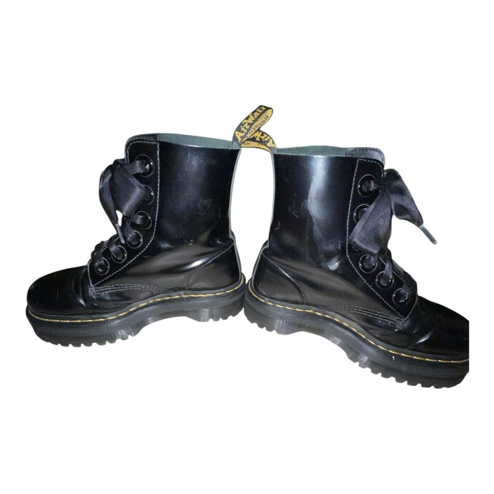 DR.MARTENS Molly Leather Platform Boots in Black Buttero SIZE 9 - Picture 9 of 12